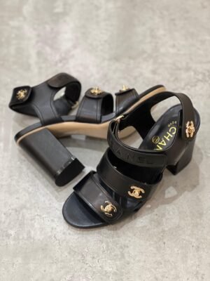 Chanel CC Logo Strap Sandals